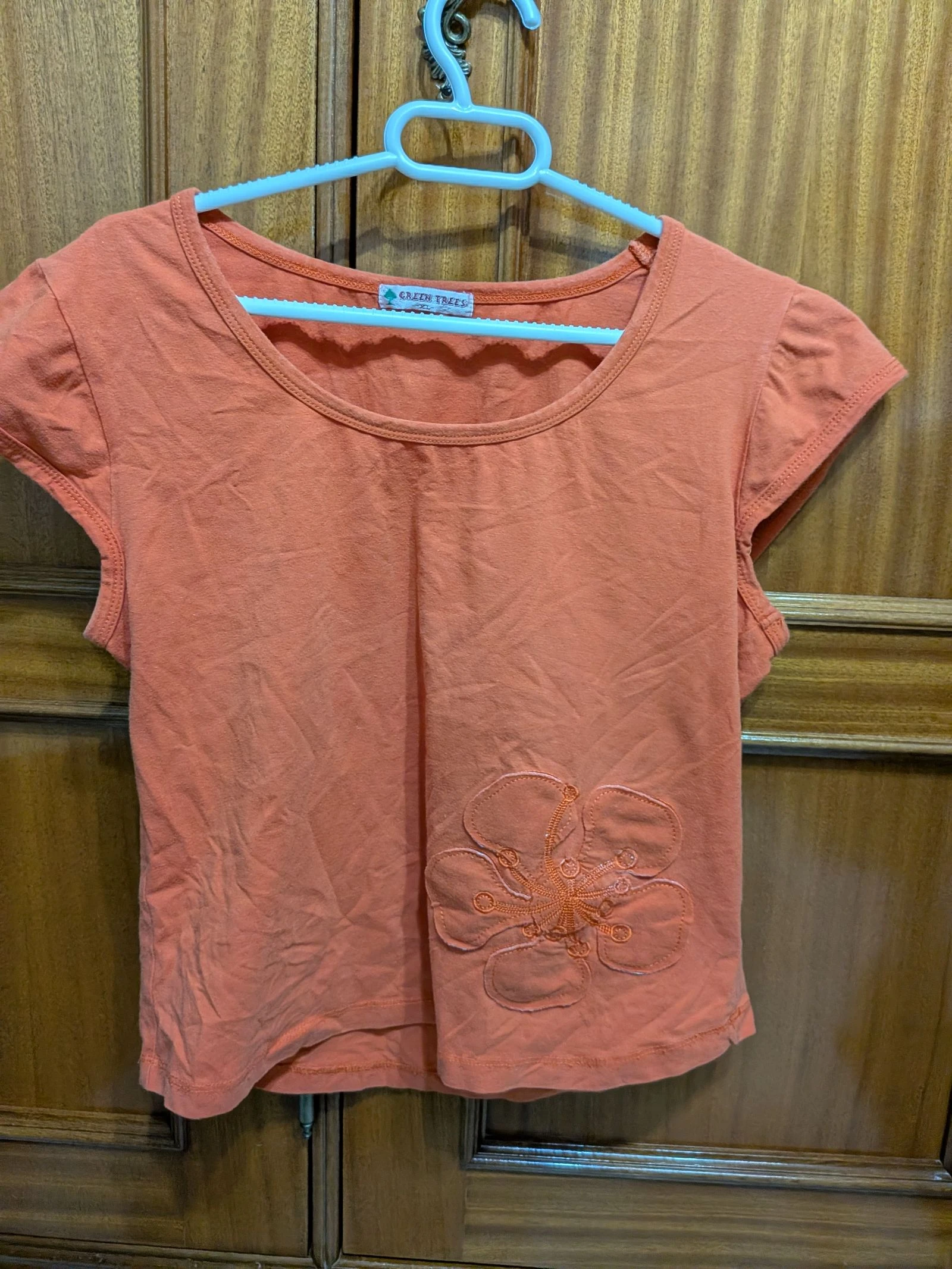 Camiseta naranja manga corta 
